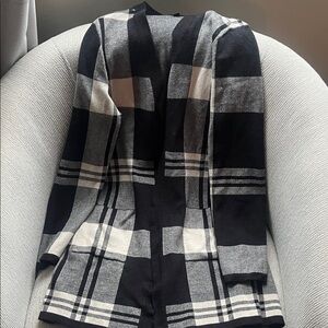 Torrid Black and Gray Plaid Blazer